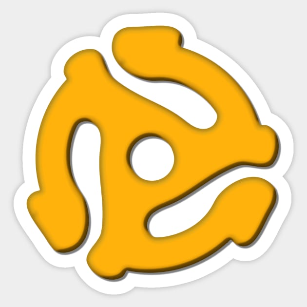 45 RPM Record Adapter Sticker by Doc Multiverse Designs